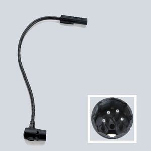 XR-4-LED Series 18 inch 1.50 watt Black Gooseneck Task Light Portable Light